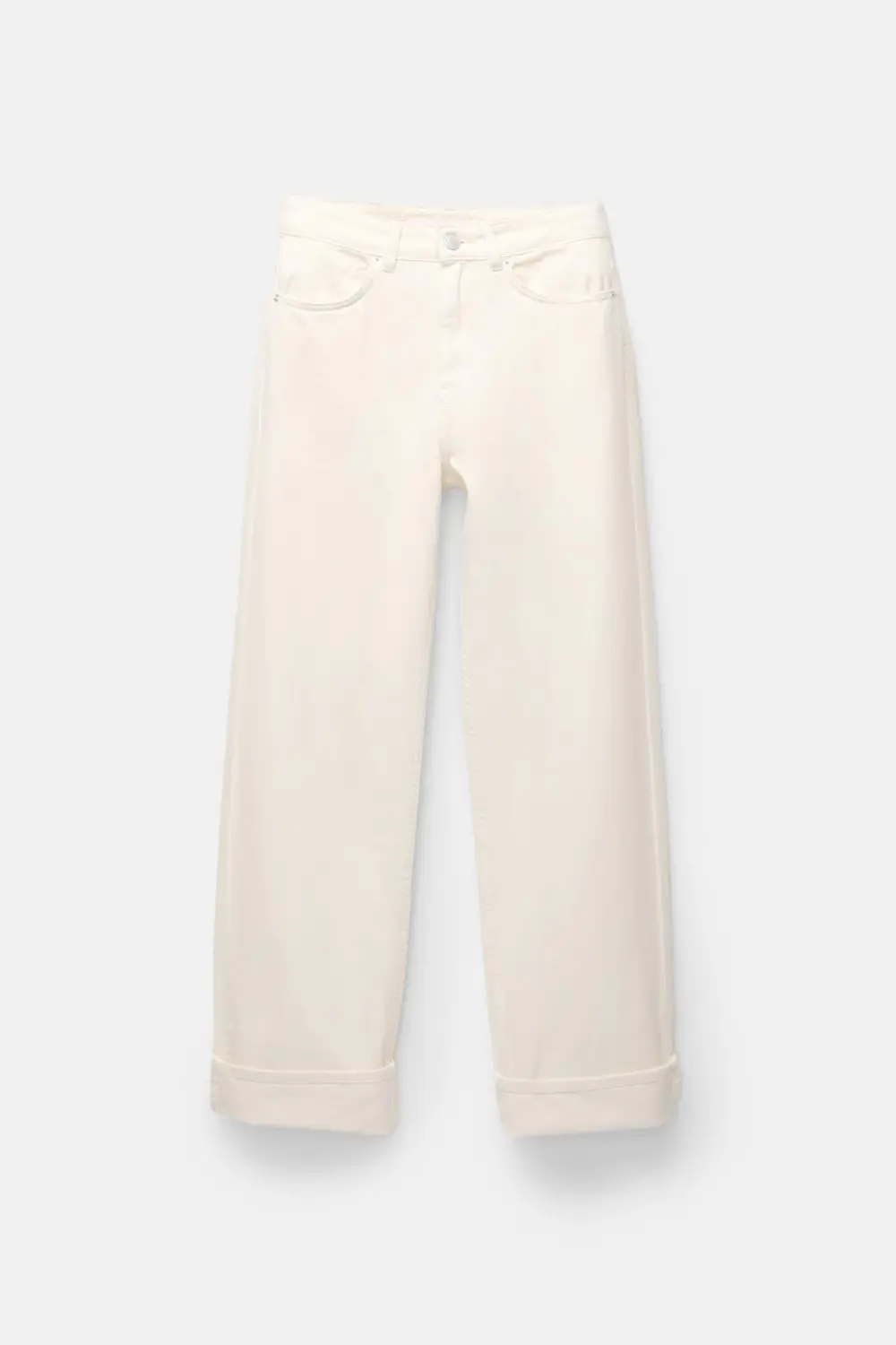 Jeans baggy rectos vuelta bajo