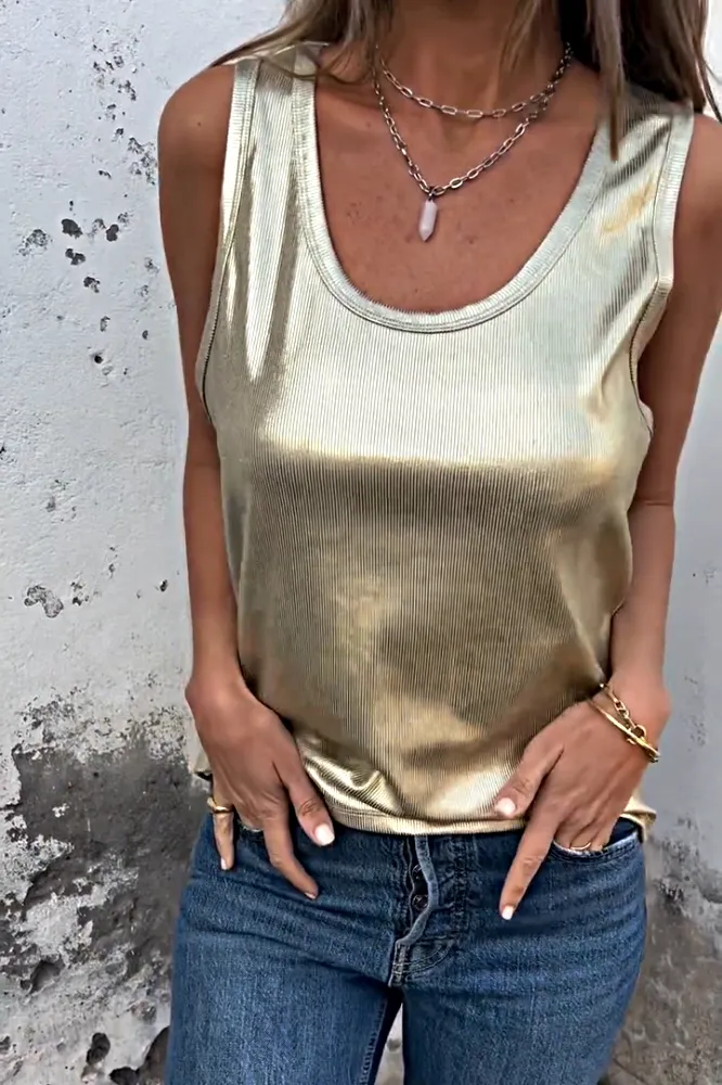 Women's hot stamping casual vest