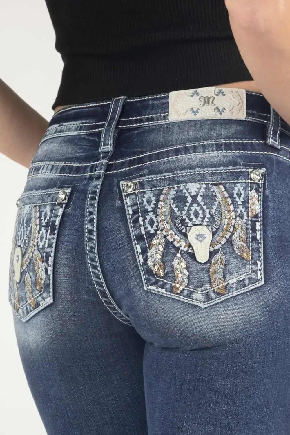 Aztec Dreamcatcher Horseshoe Straight Jeans