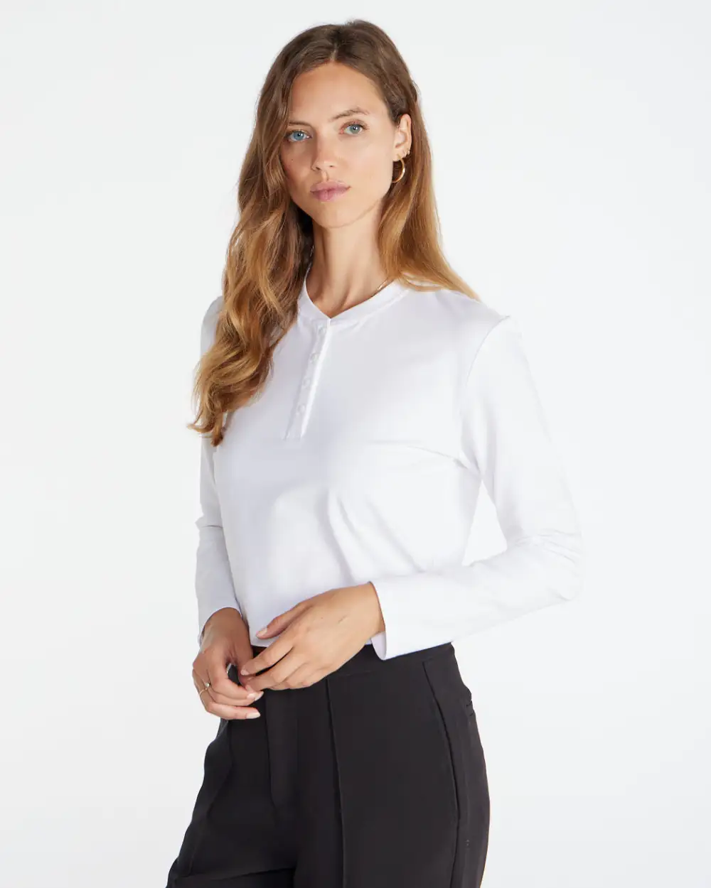 Lux Relaxed Henley Long Sleeve