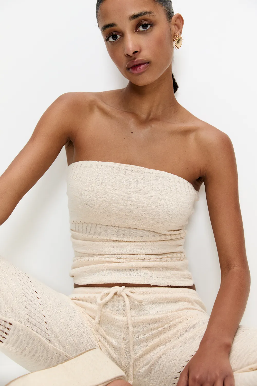 Top calados tipo crochet