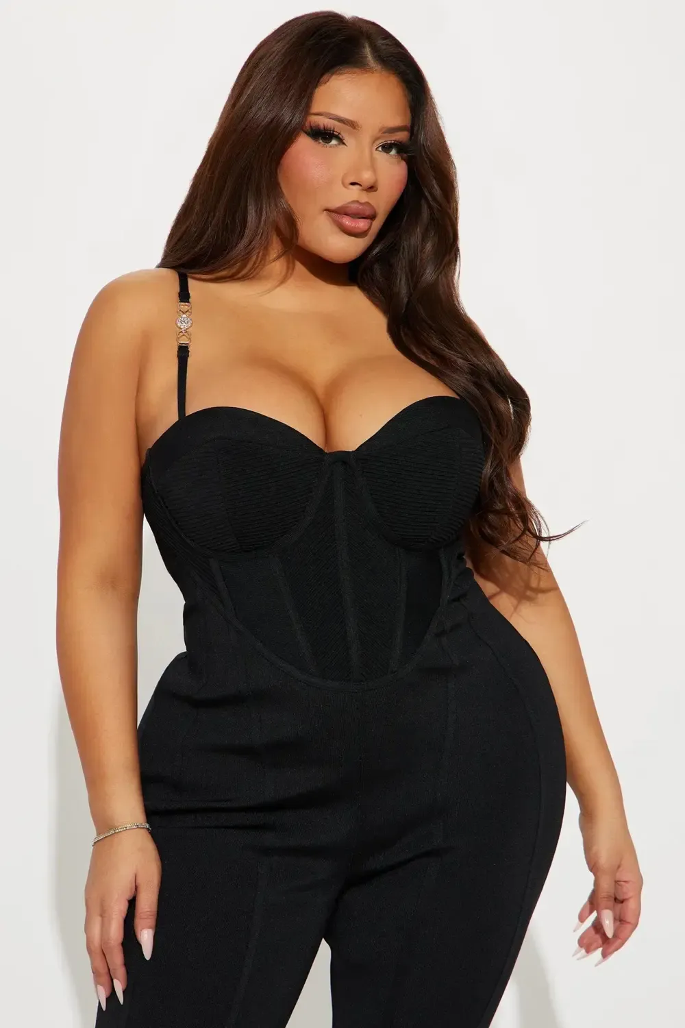 Victoria Bandage Jumpsuit - Black