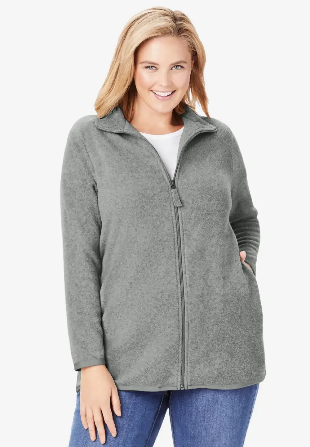 Zip-Front Microfleece Jacket
