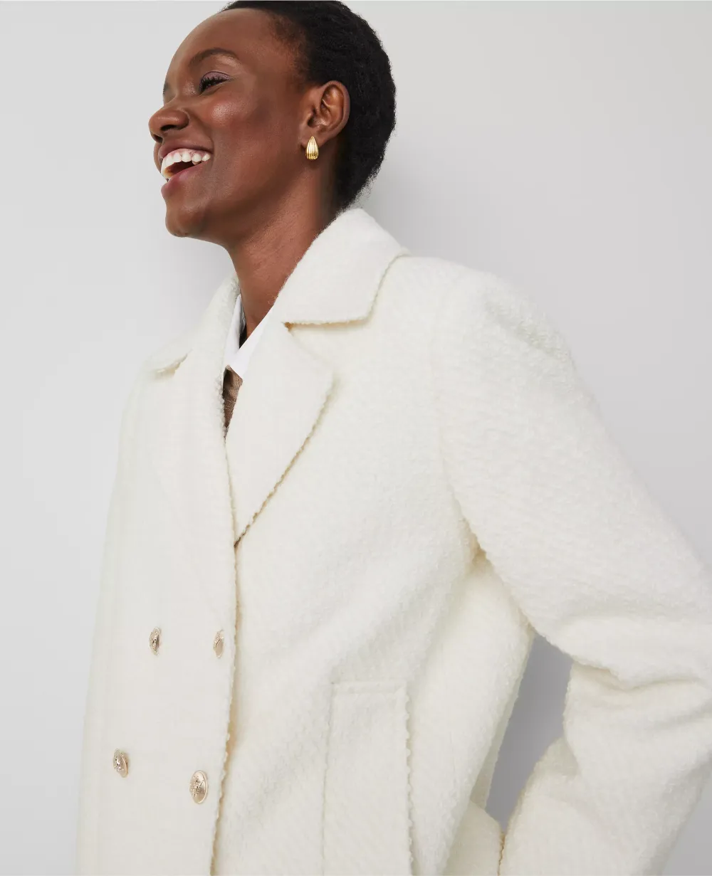 Tweed Double-Breasted Peacoat
