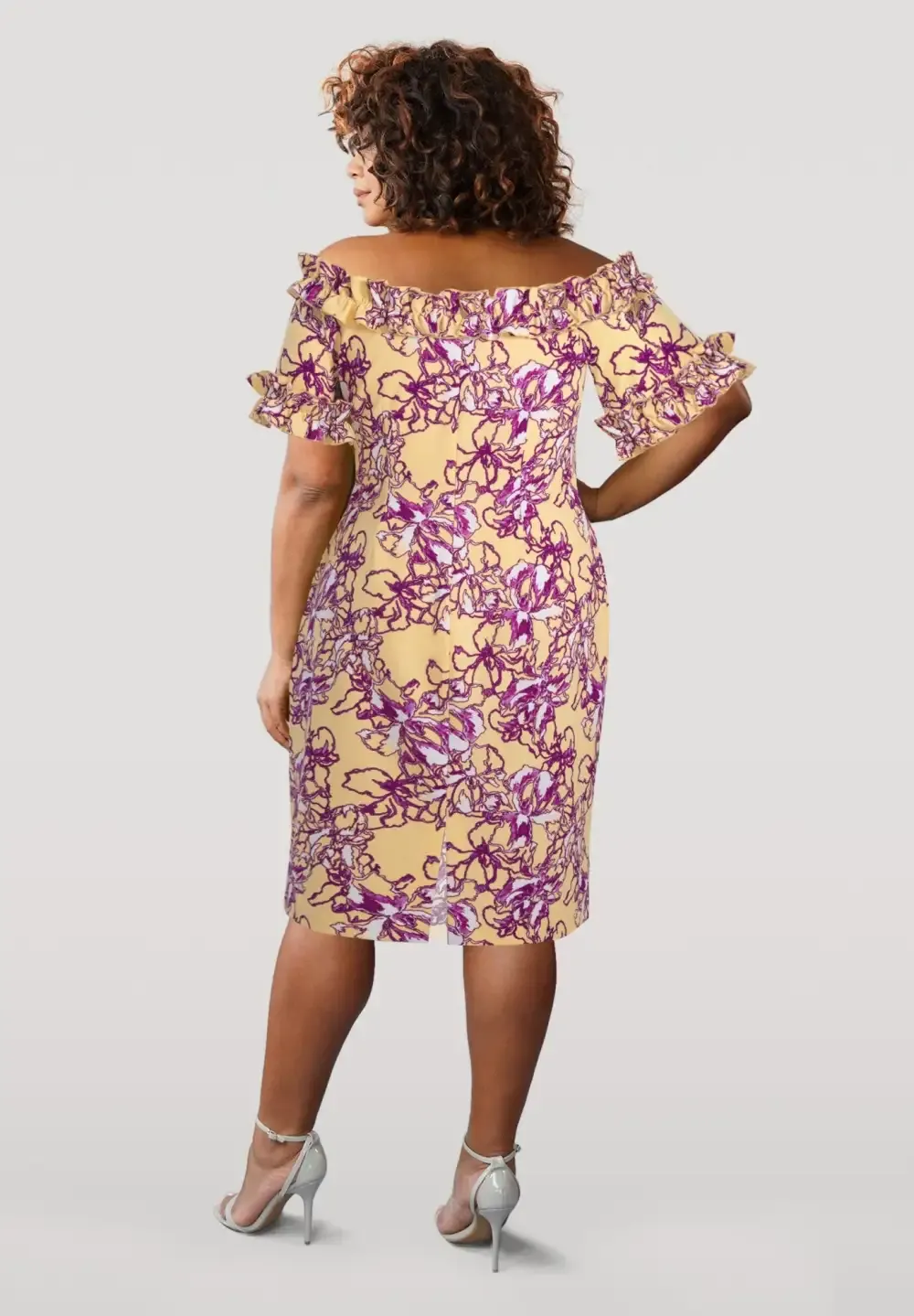 Misses Size Floral Midi Dress