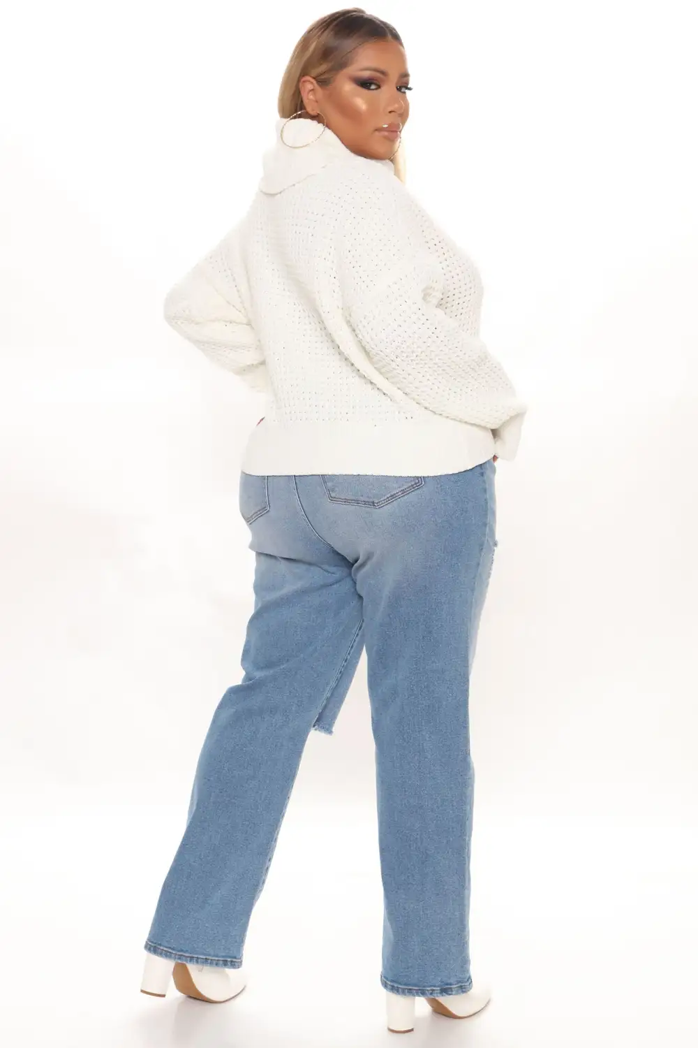 Cozy Days Turtleneck Sweater - Ivory