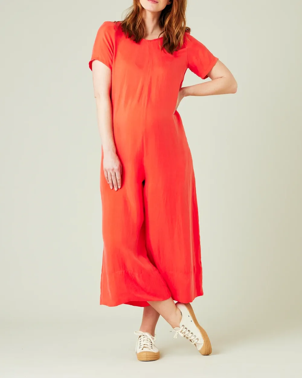 CORAL CUPRO JUMPSUIT