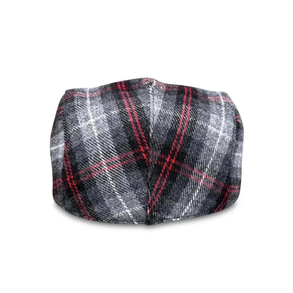 The Contender Boston Scally Cap - Black & Smoke Plaid