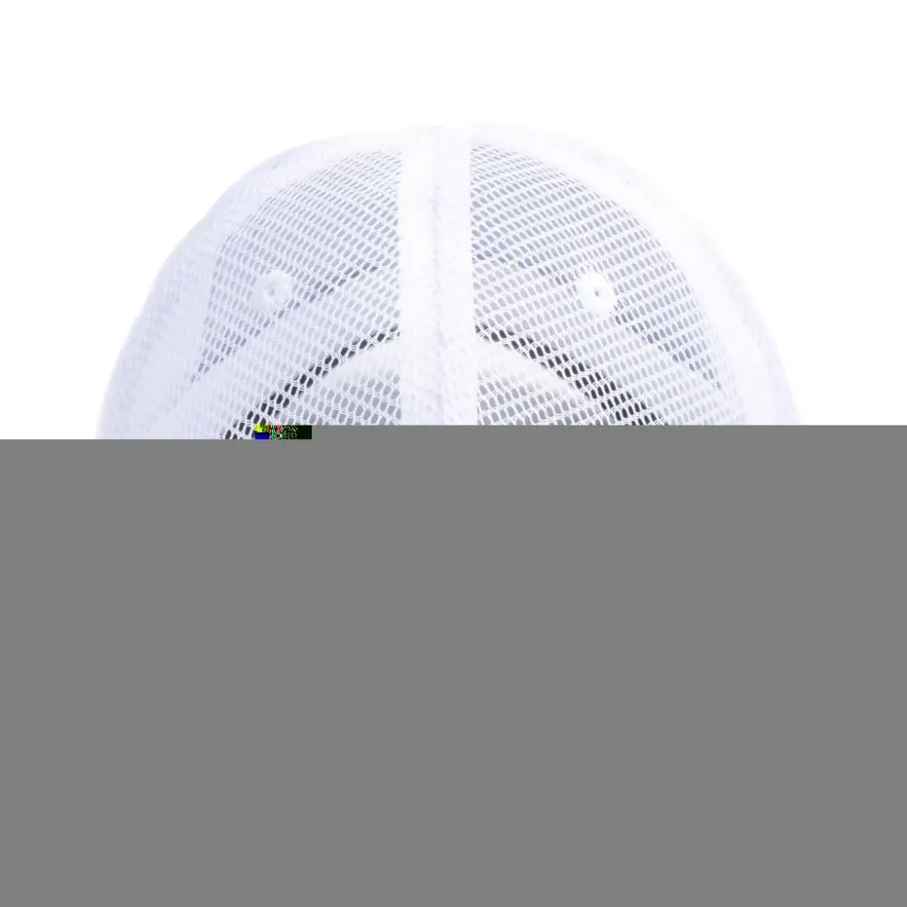 The Mesh Trucker Boston Scally Cap - Black with White