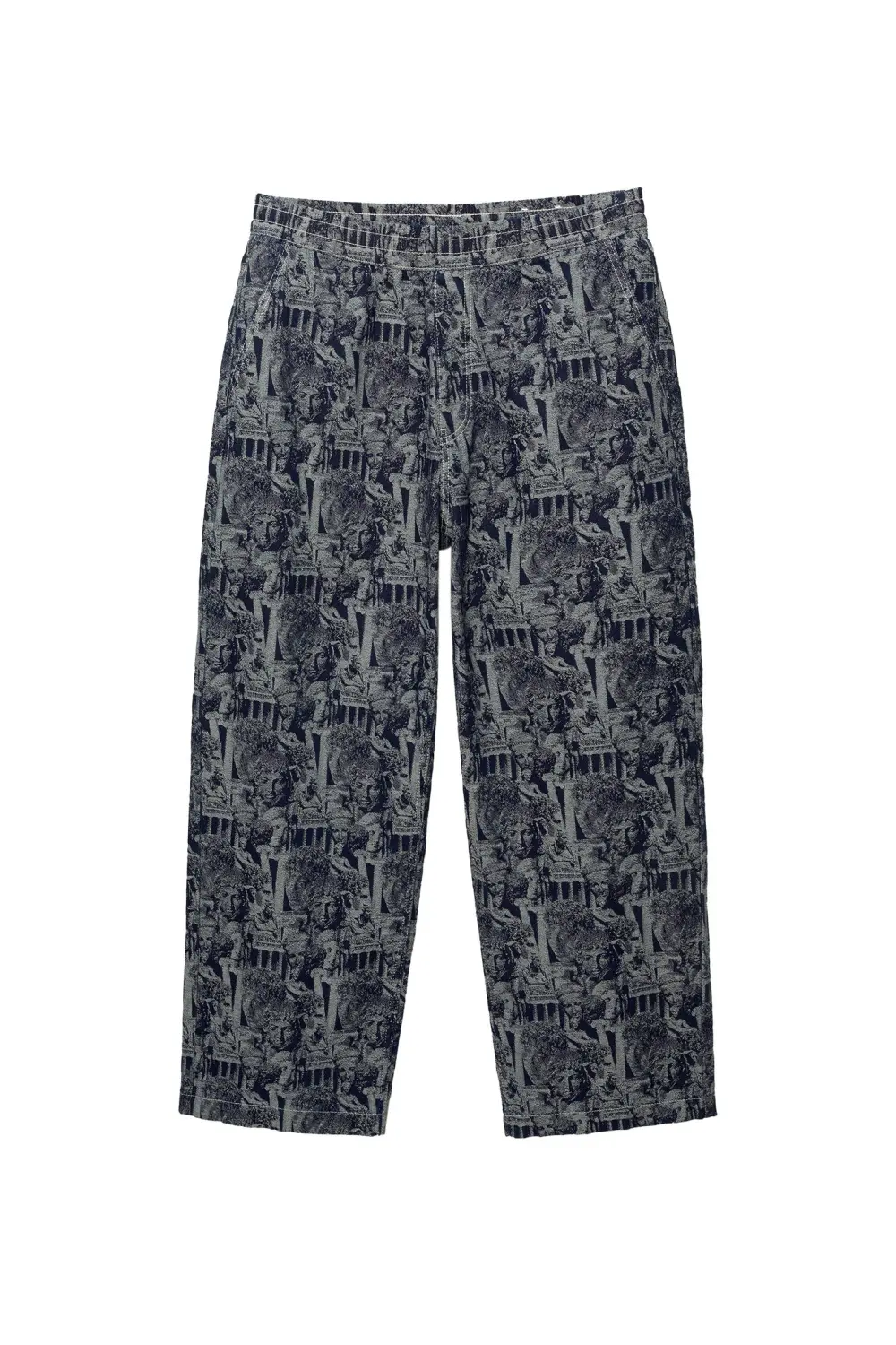 Baggy jacquard jeans