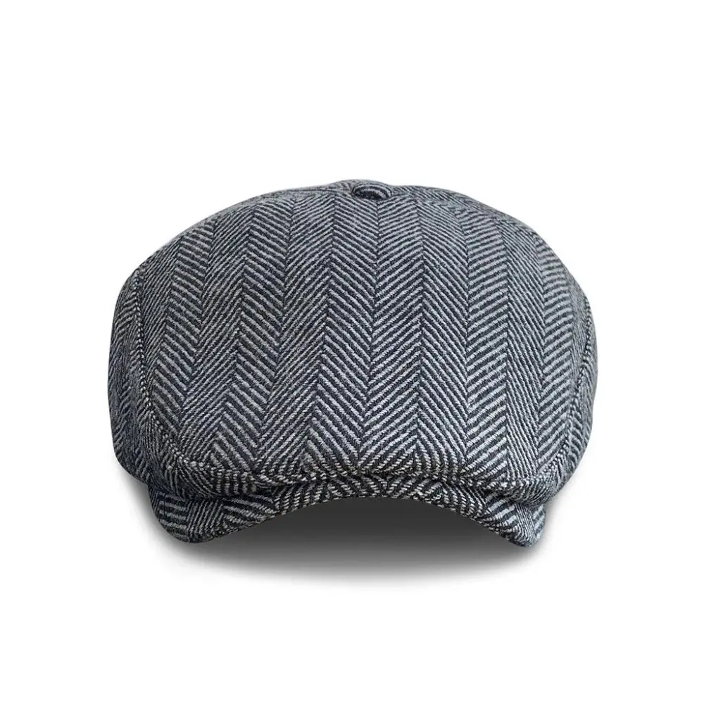 The Original 5-Panel Boston Scally Cap - Grey Herringbone