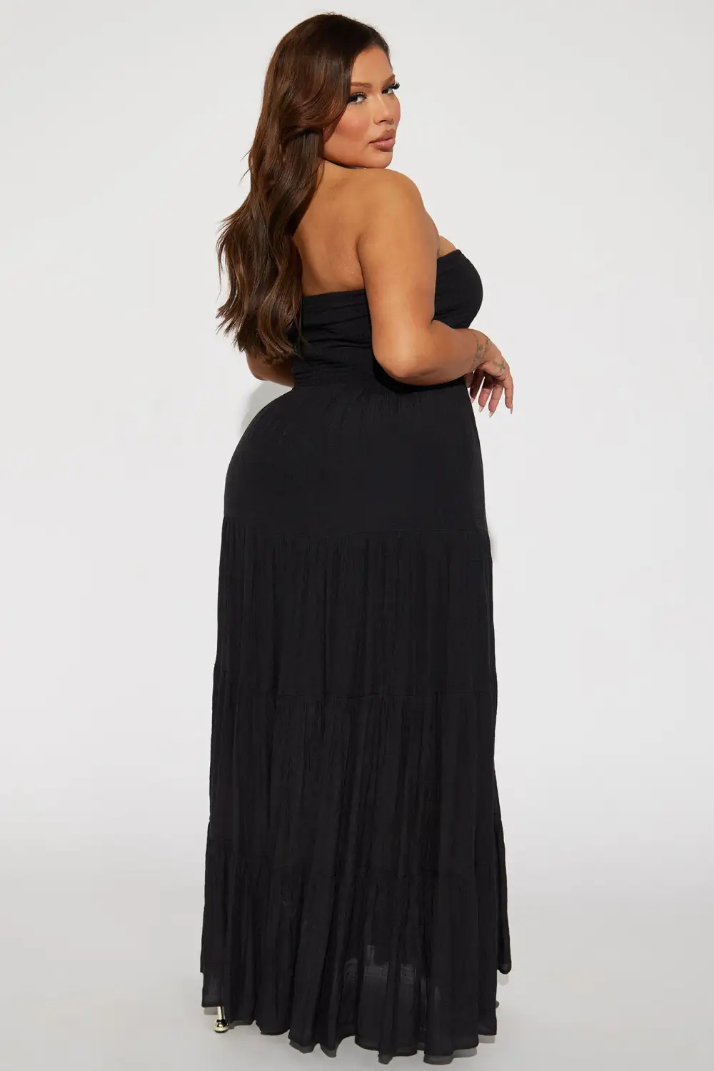 Almafi Coast Maxi Dress - Black