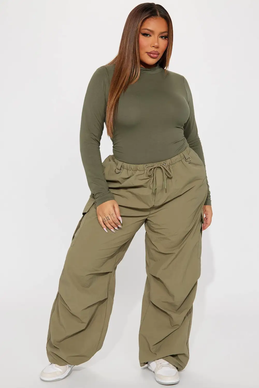 Melanie Mock Neck Bodysuit - Olive