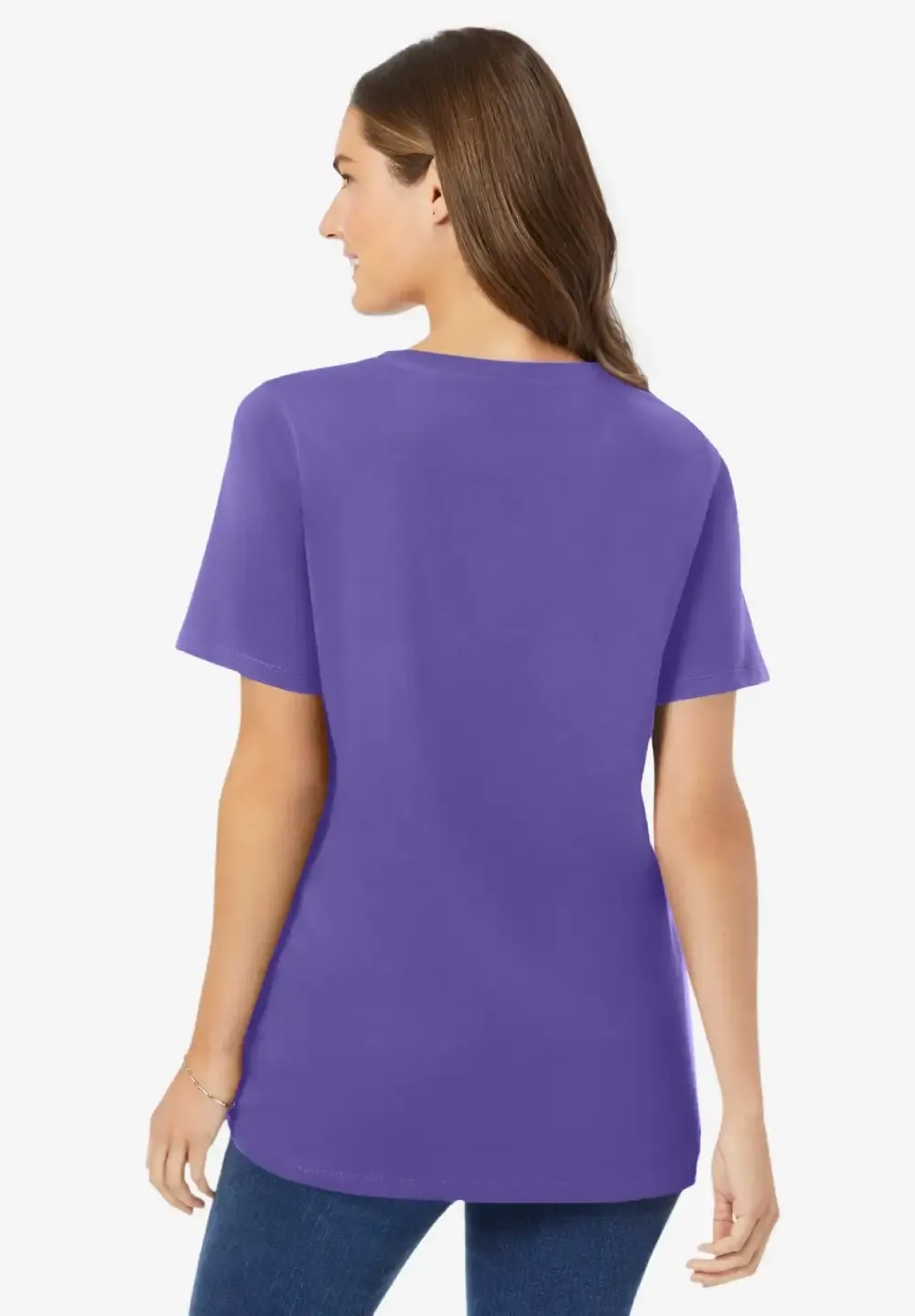 Perfect Short-Sleeve V-Neck Tee