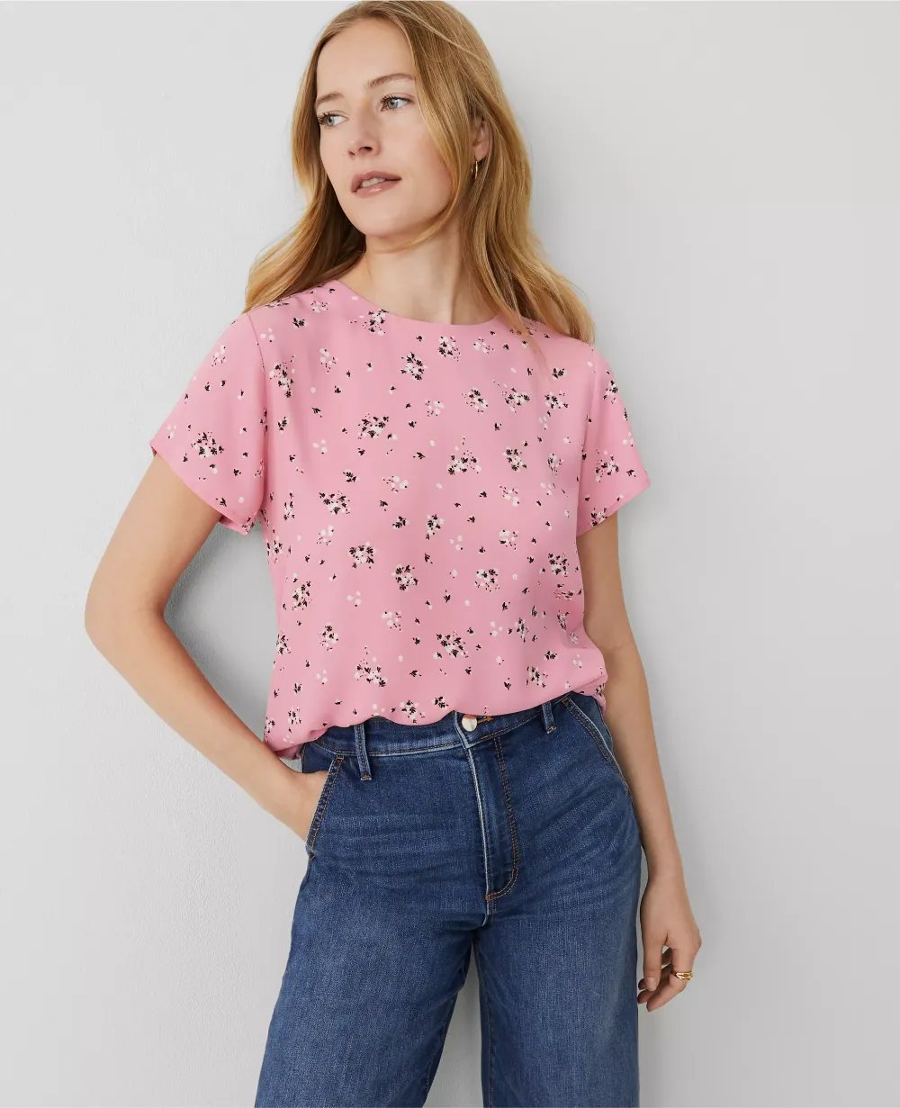 Floral Mixed Media Tee