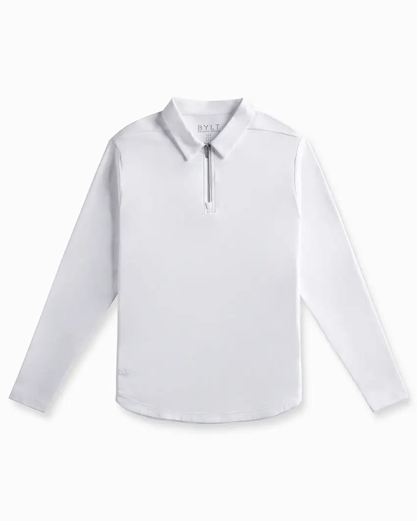 Lux Long Sleeve Zip Polo