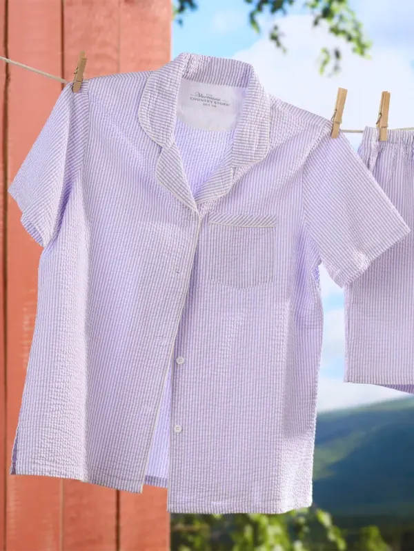 Women's Classic Seersucker Short Pajama Set