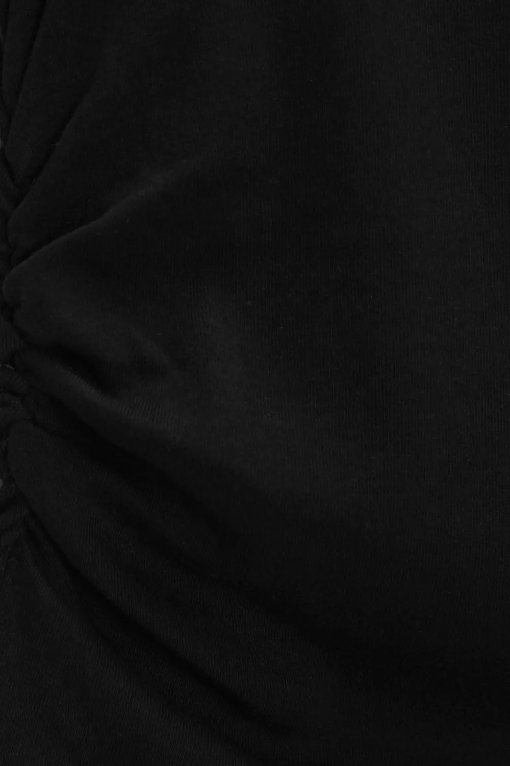 High neck gathered top