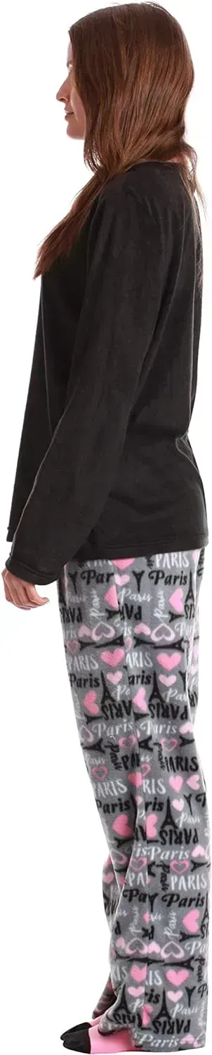 Women’s Pajama Pant Set - Nightgown with Matching Socks