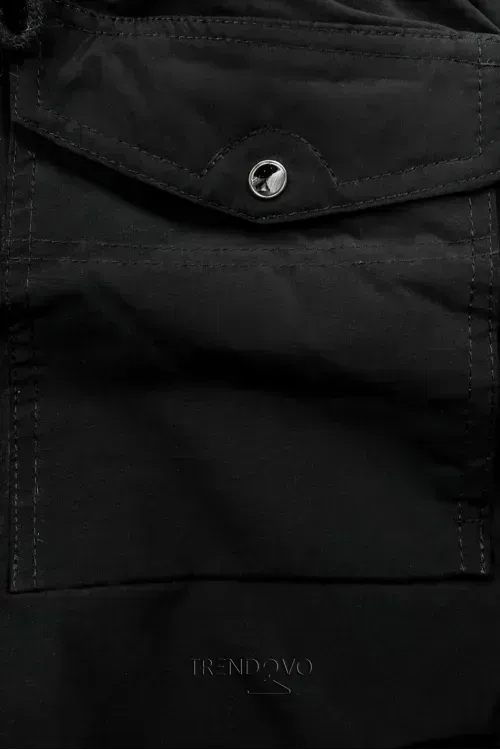 Parka coat with hood and lining