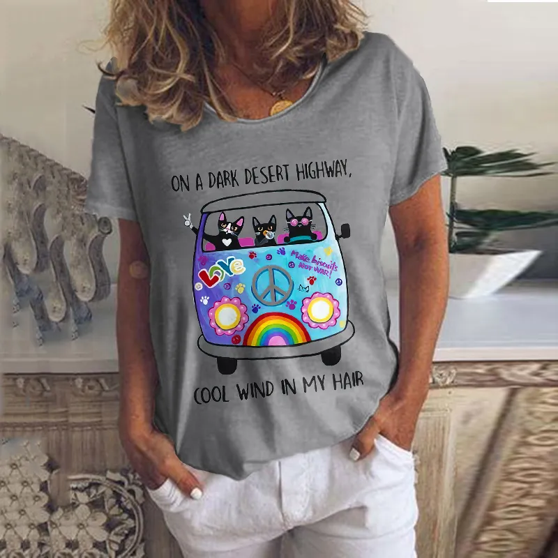 Cats In The Peace Car Hippies Tees