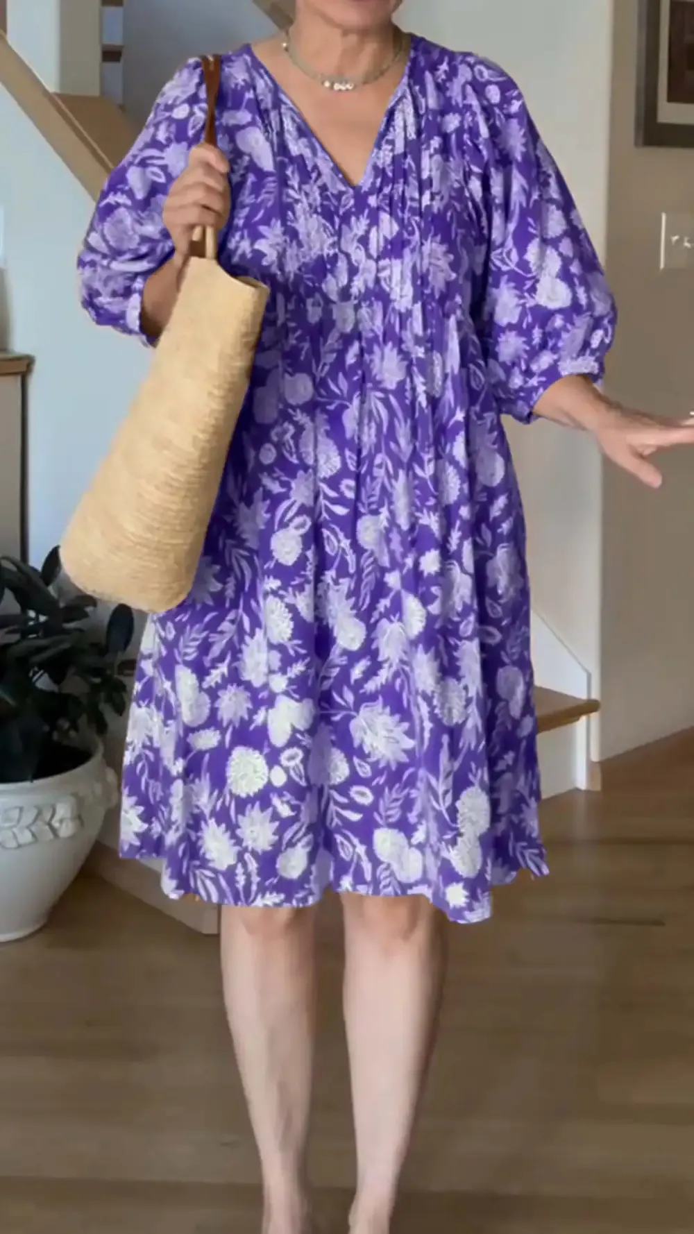 Women's Casual Floral print long sleeve dress