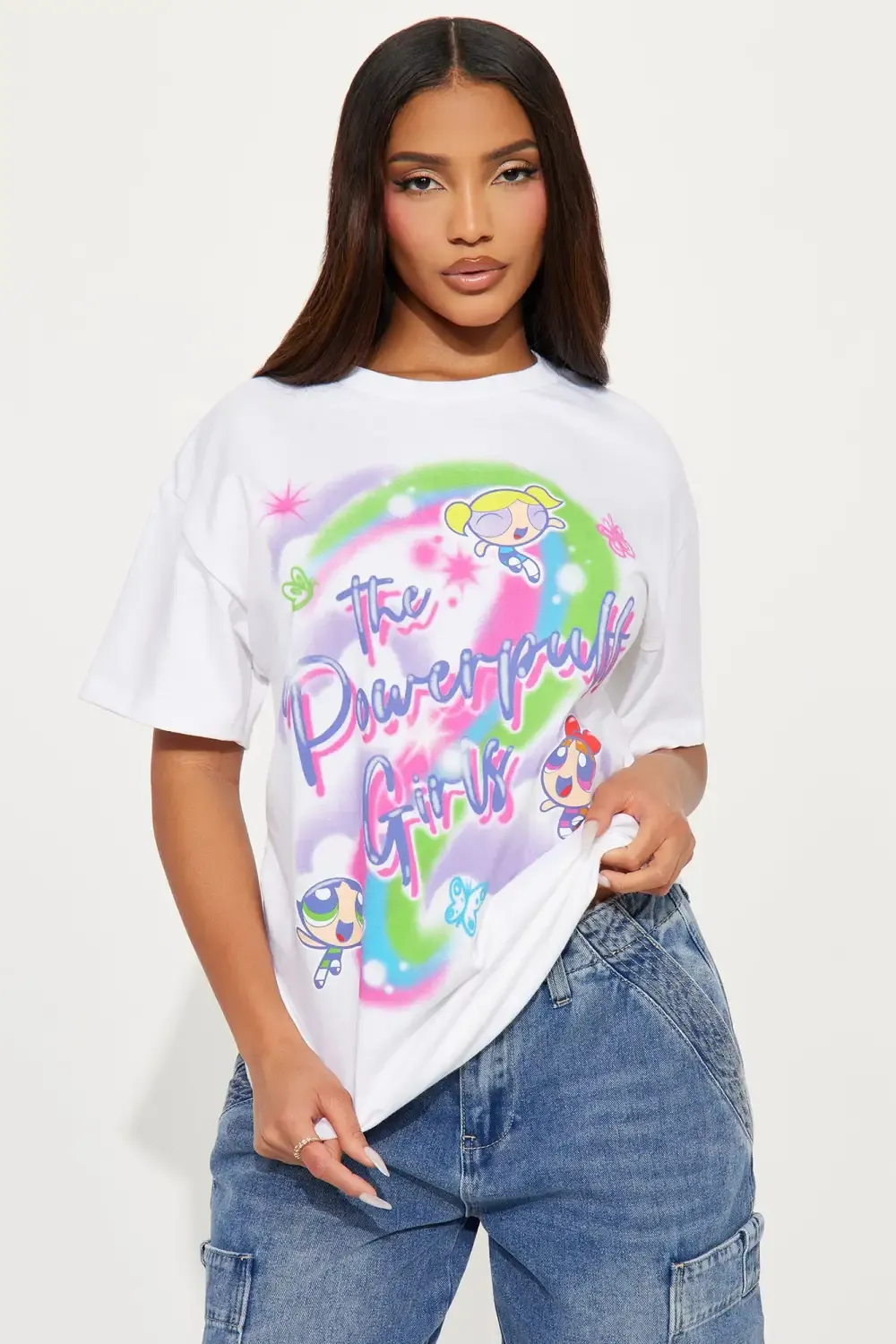 Powerpuff Girls Airbrush Tee - White