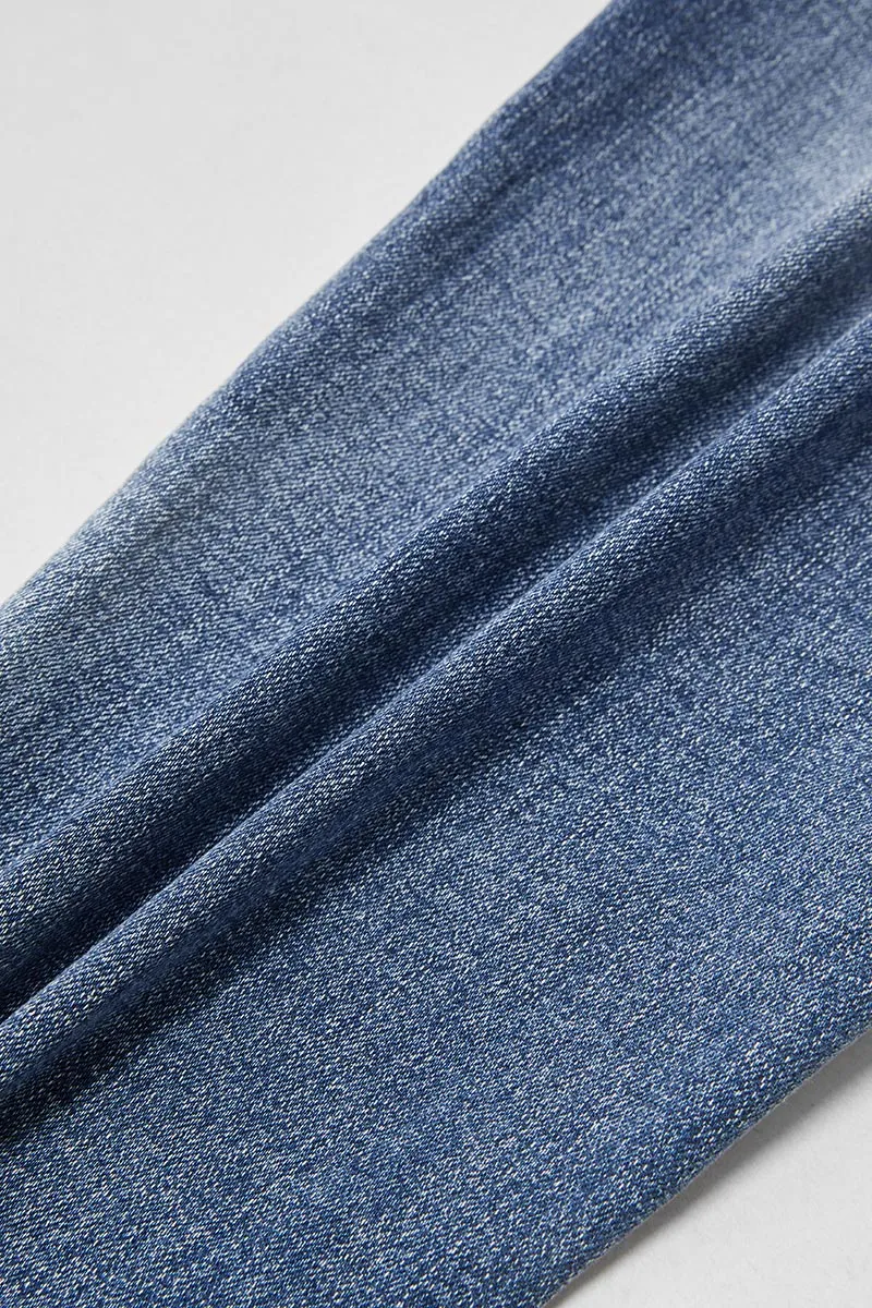 Stitch Detail Wash Stretchy Low Waist Capri Jeans