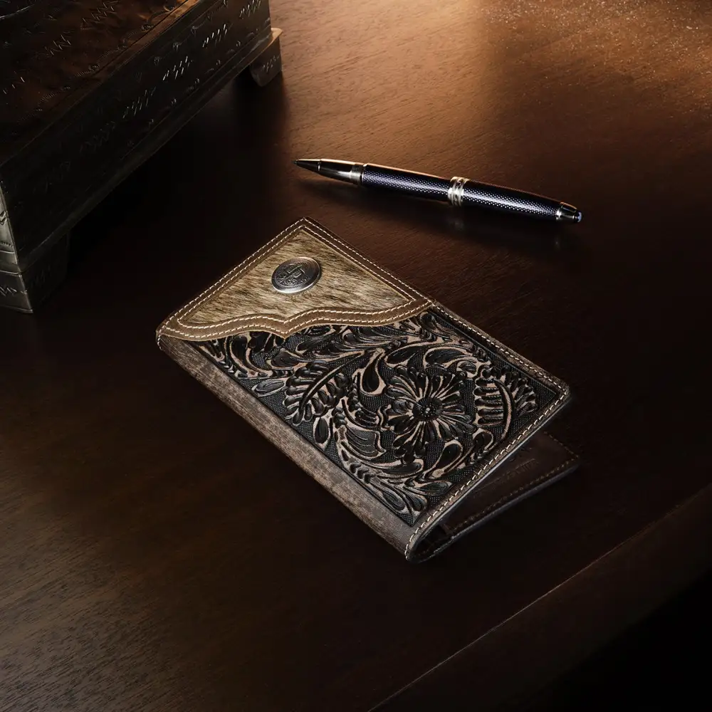 Hair-On-Hide Concho Checkbook