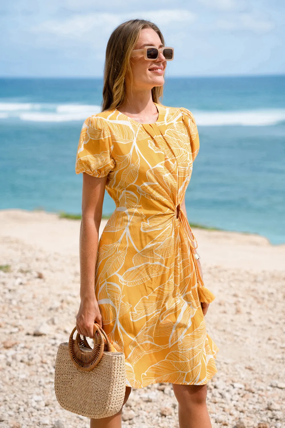 Flirt Factor Tropical Midi Dress