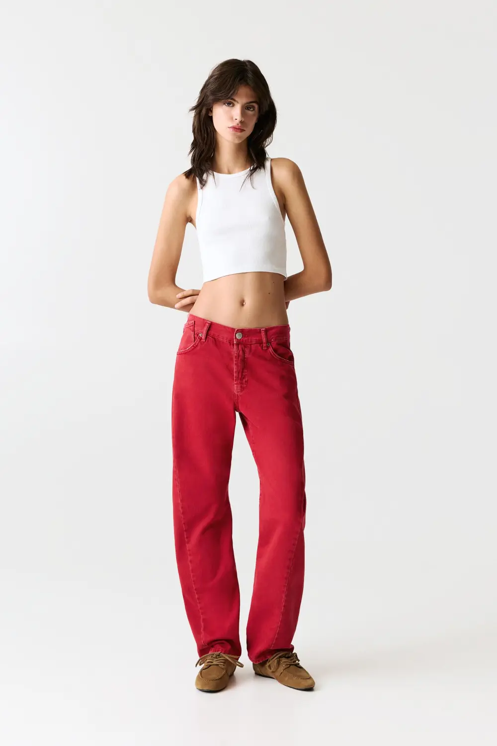 Jeans baggy costura