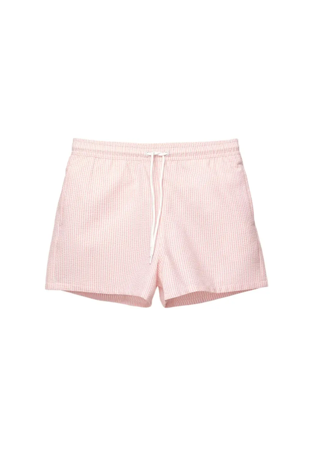 Striped seersucker swimming trunks