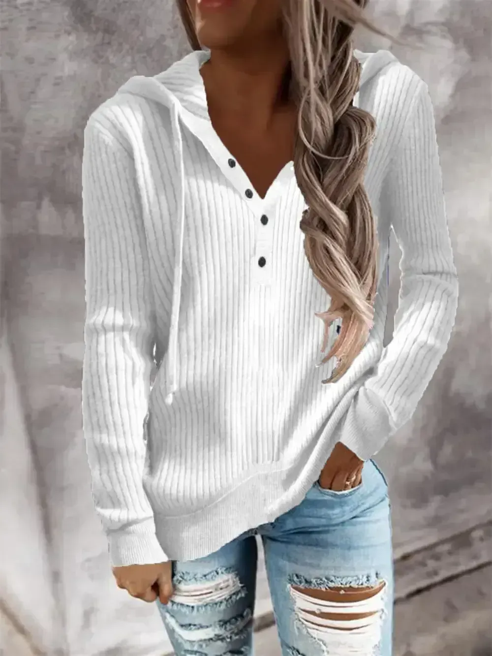 Women Long Sleeve V-neck Women Sweatshirts Women Sweaters Tops