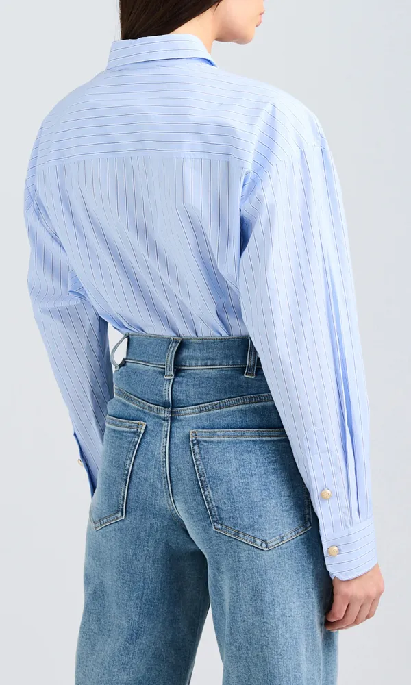 Michelle Pinstripe Poplin Shirt