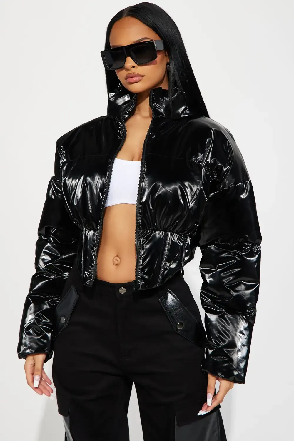 For The Streets Puffer Jacket - Black
