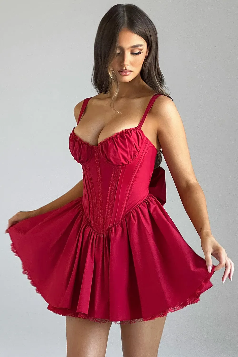 JOSIE MINI DRESS - RED