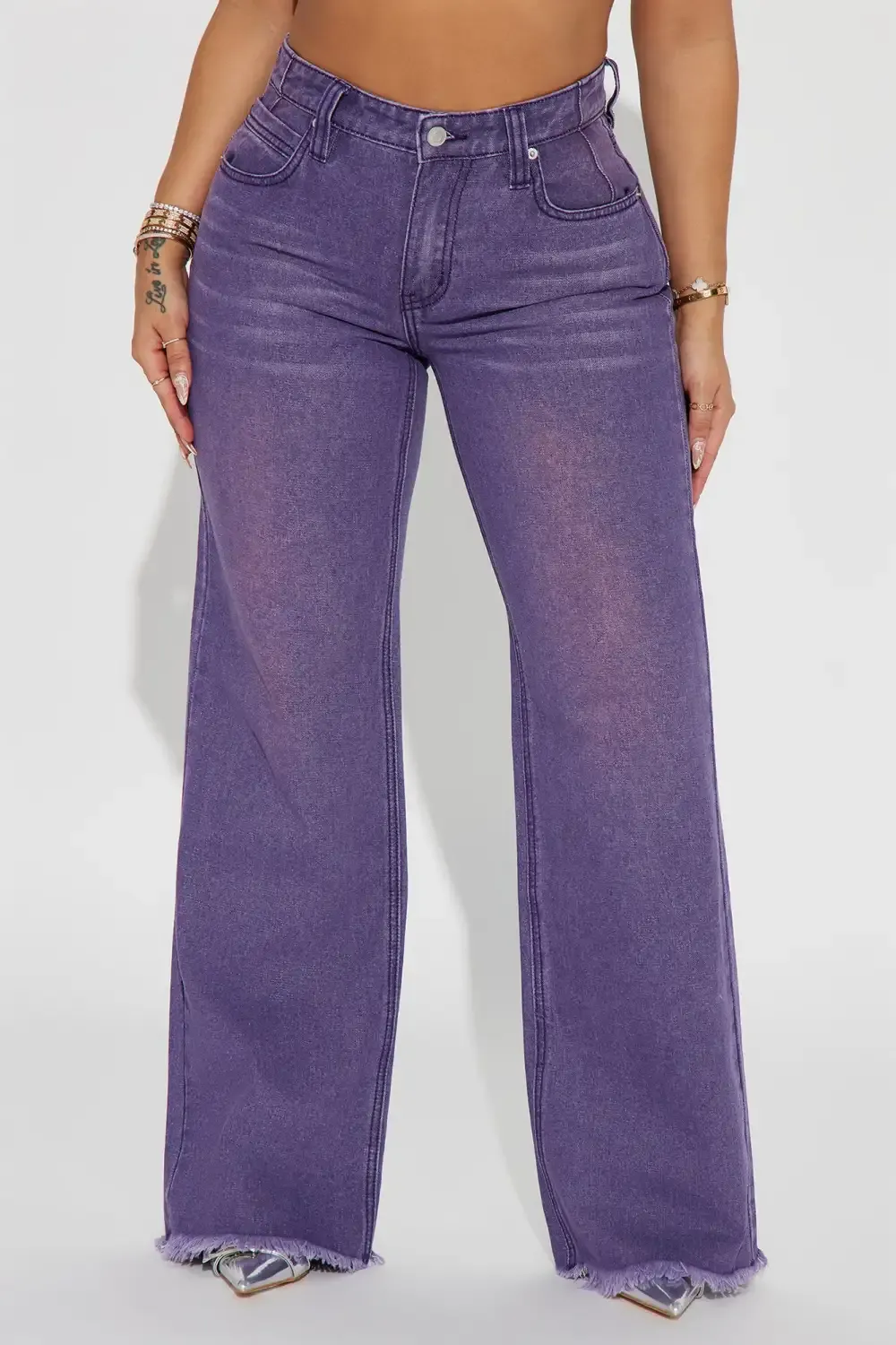 Ashtin Baggy Jeans - Purple