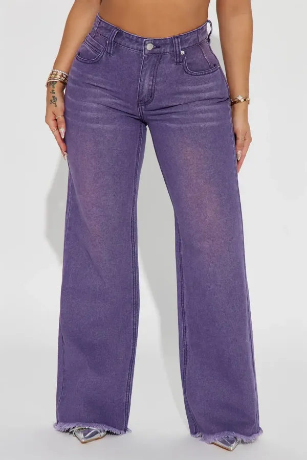 Ashtin Baggy Jeans - Purple