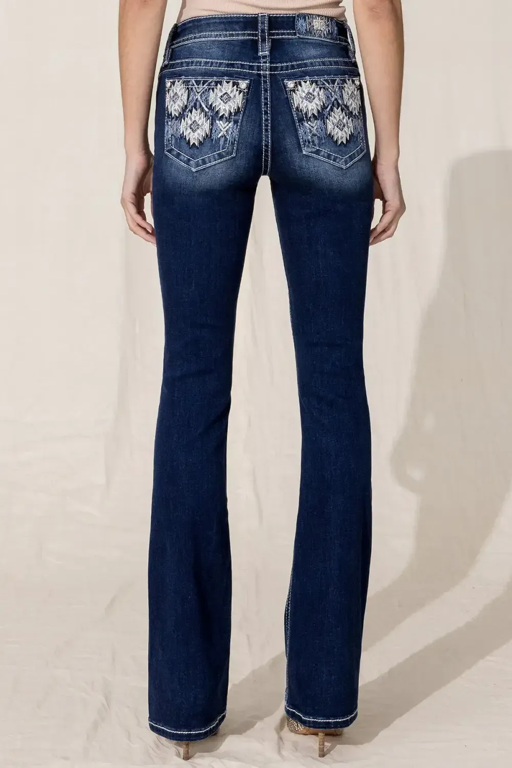 Crystal Flakes Bootcut Jeans