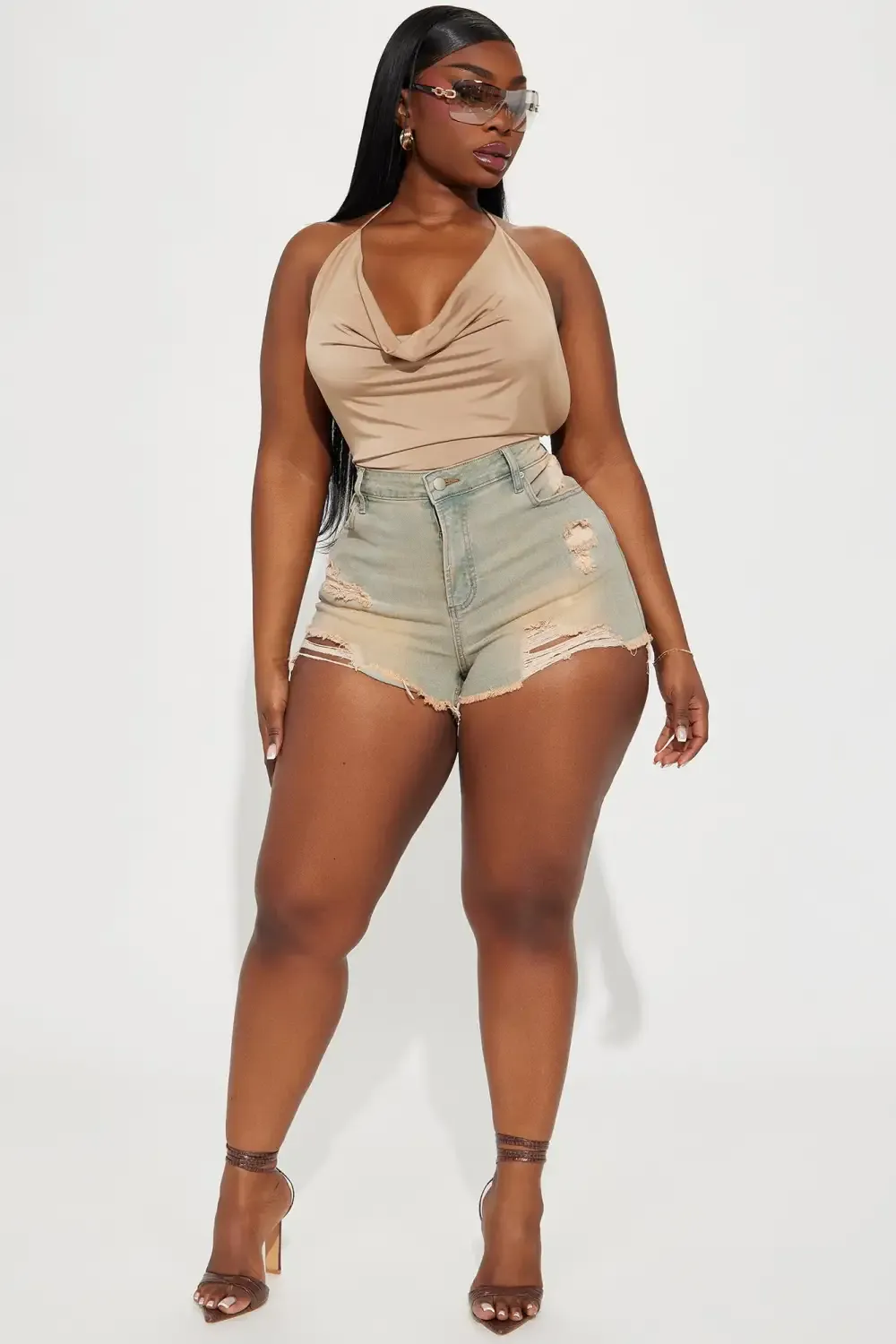 For The Better Stretch Denim Shorts - Vintage Wash