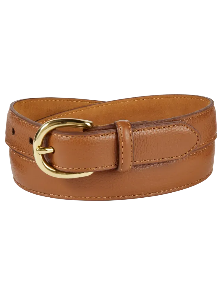 Women's Pebble-Grain Leather Dress Belt
