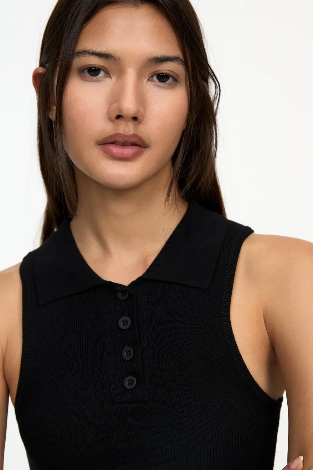 Polo collar top