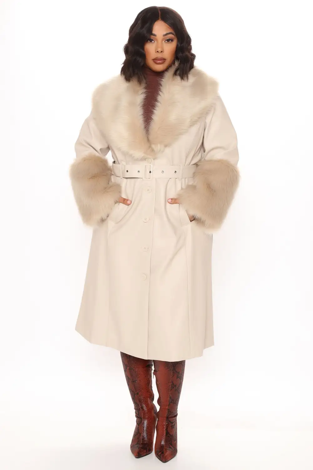 Nights In Paris Coat - Taupe