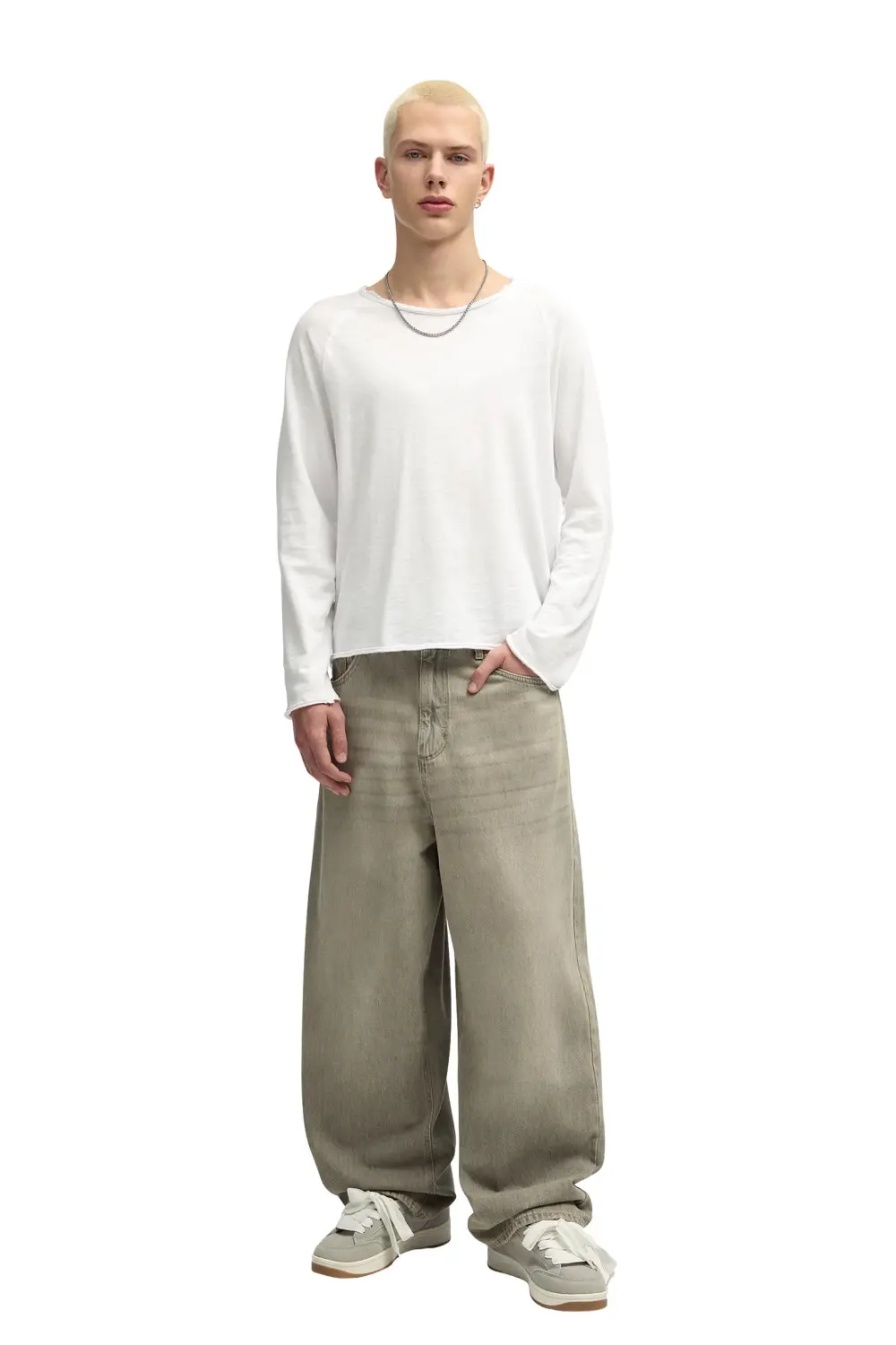 Super baggy washed finish jeans
