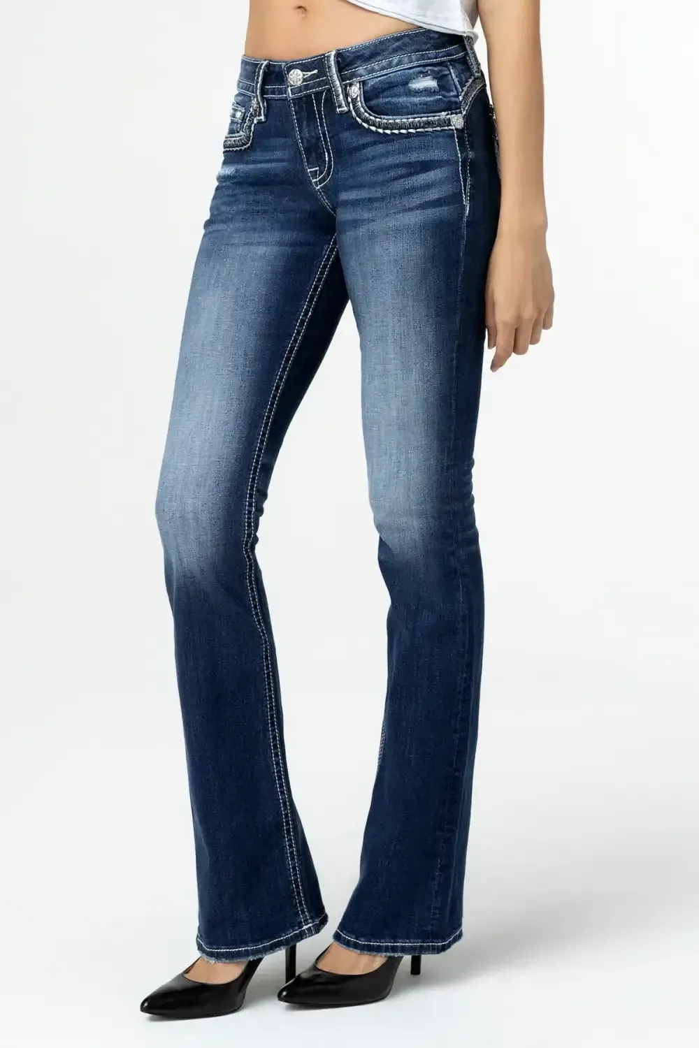 Stitched Nora Bootcut Jeans
