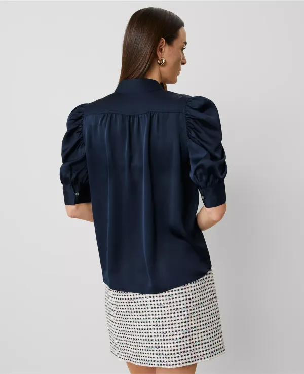 Shirred Puff Sleeve Top