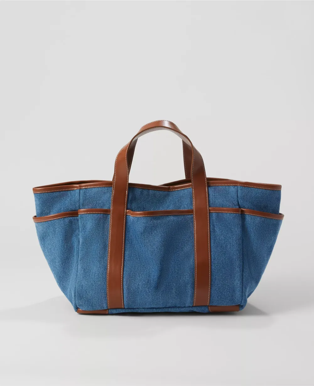 Weekend Collection Garden Denim Tote Bag