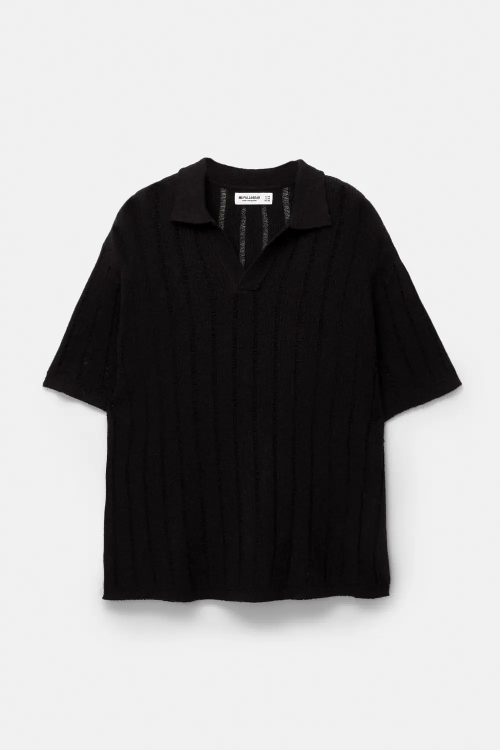 Short sleeve knit polo shirt