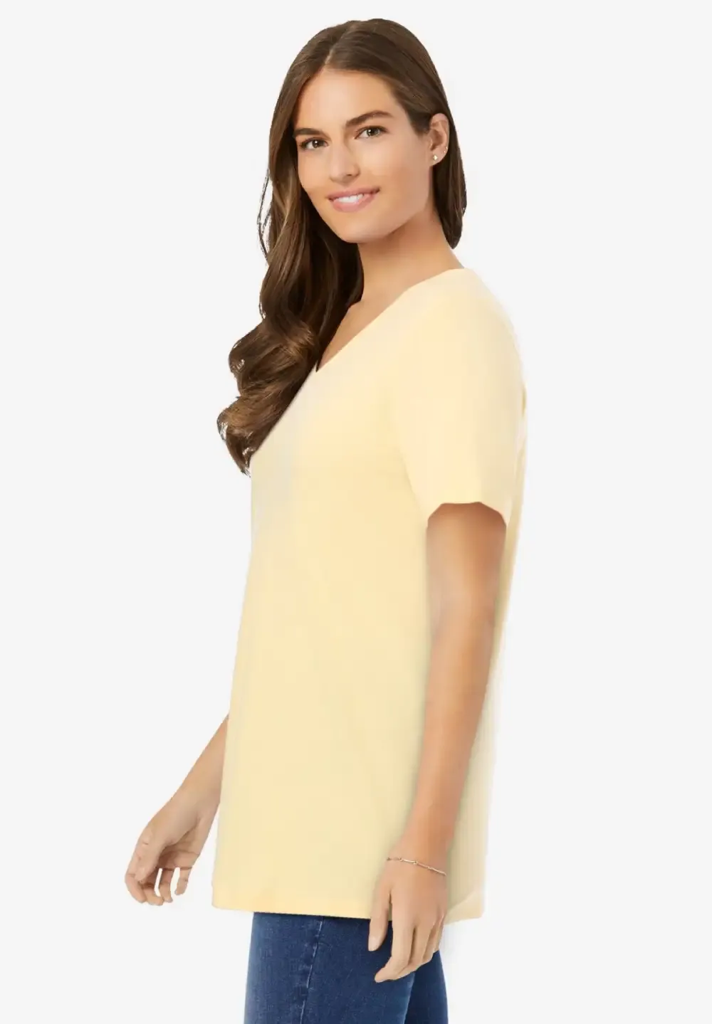 Perfect Short-Sleeve V-Neck Tee