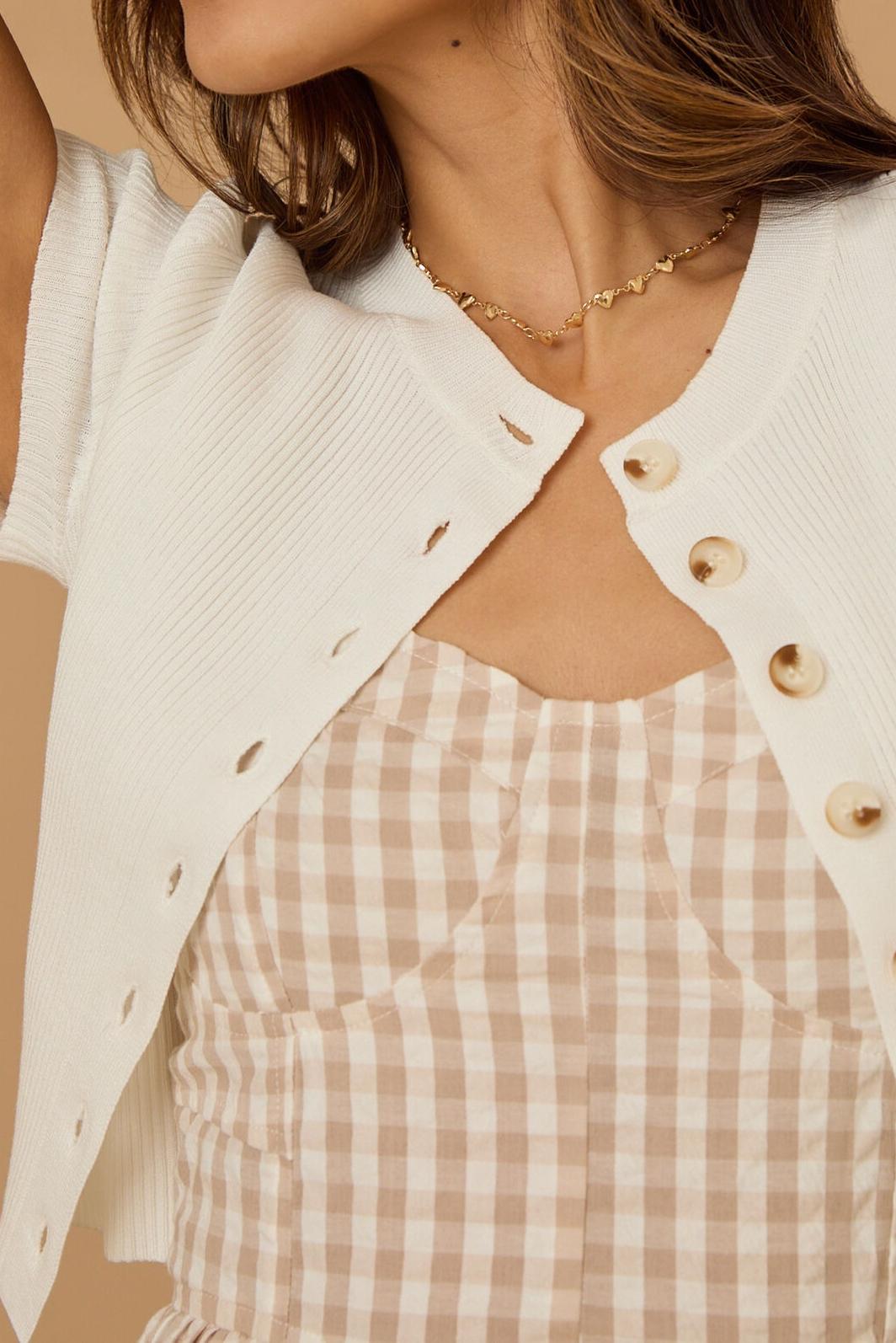 Ribbed Button Up Knit Top